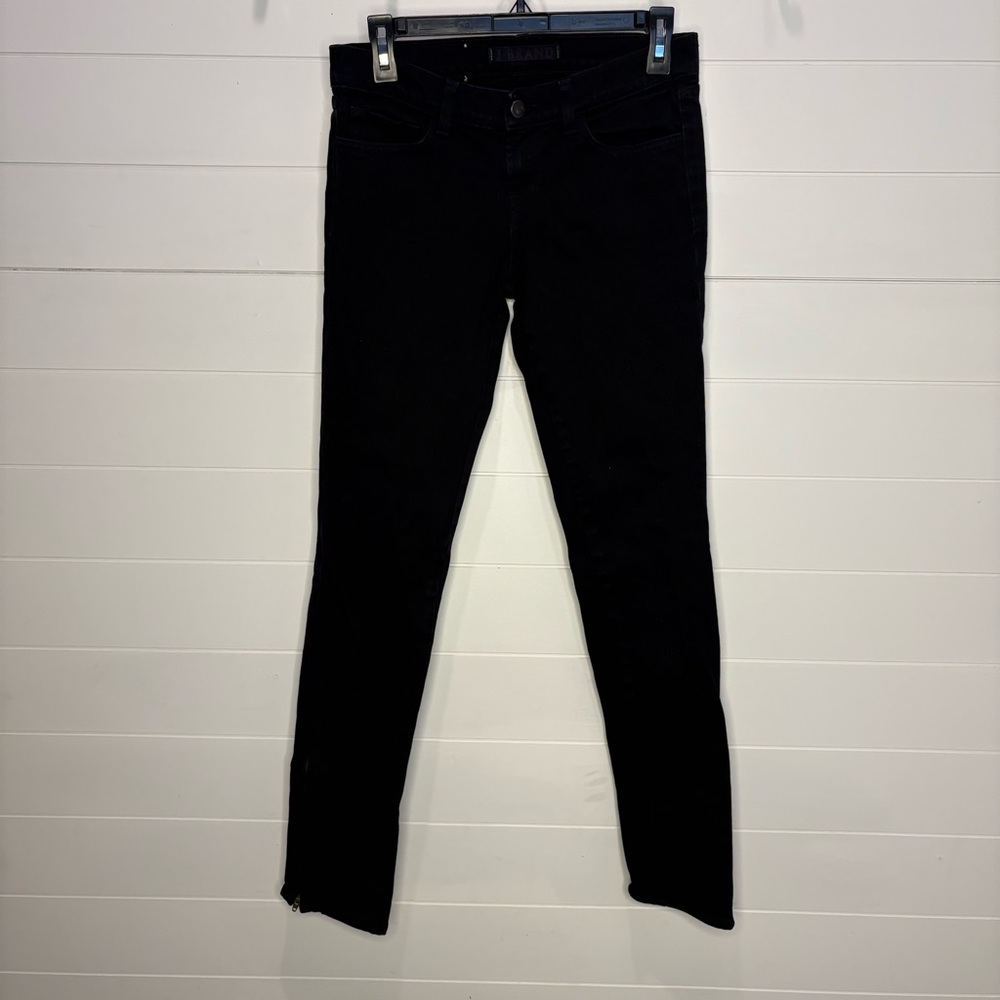 J Brand “The Deal” Black Skinny Jeans with Side Zippers